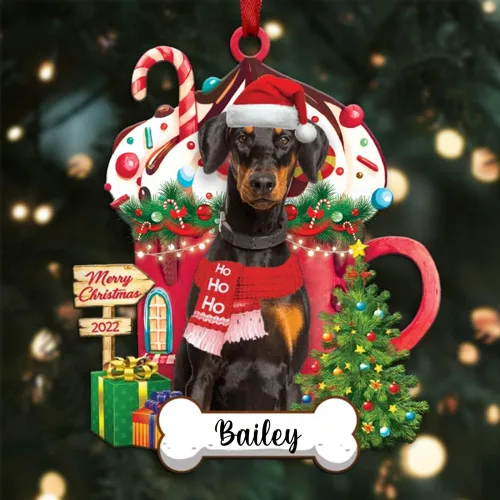 Miniatura 111 de Amantes de los perros de Navidad – Navidad de perros disponibles para muchos perros Shi Tzu – Adorno con forma personalizada, adorno de Navidad