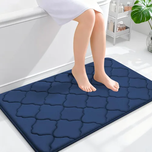 Miniatura 84 de OLANLY Alfombra de Baño de Espuma Viscoelástica de 24 x 16 pulgadas, Ultra Suave y Absorbente, Alfombras de Baño Antideslizantes, Cómodas, Lavables