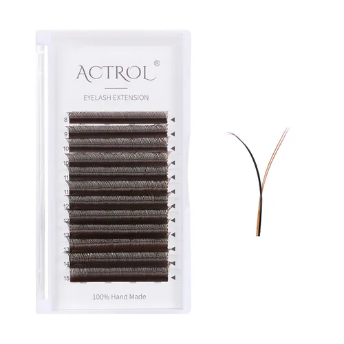 Miniatura 36 de Extensiones de pestañas 4D W, color negro, 0.003 in, rizo D, 0.315 in, volumen individual, YY, extensiones de pestañas en forma de W, fáciles