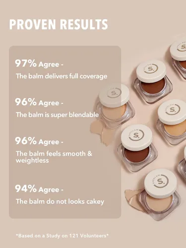 Miniatura 7 de SHEGLAM Crema Hidratante de Cobertura Completa Base en Bálsamo Corrector de Larga Duración Base Facial para Piel Seca - Trigo