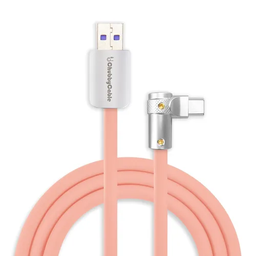 Miniatura 27 de chubbycable FlexElbow - Cable de carga rápida de 90 grados y 240 W, cable USB C en ángulo recto, cable de carga de silicona compatible con iPhone
