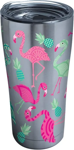 Miniatura 15 de Tervis Vaso aislado de doble pared con patrón de flamenco hecho en Estados Unidos mantiene las bebidas frías y calientes, 16 onzas, clásico
