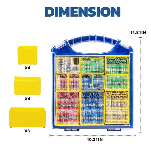 Miniatura 6 de haisstronica - Kit de 520 conectores para cable, terminales de conectores eléctricos impermeables para embarcaciones, electricidad, electrónica