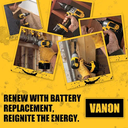 Miniatura 6 de VANON Paquete de 2 baterías de repuesto de 4.8Ah DW9062 para Dewalt 9.6V Ni-MH DW9061 DE9036 DE9061 DE9062 DW926 DW955K compatibles con herramientas