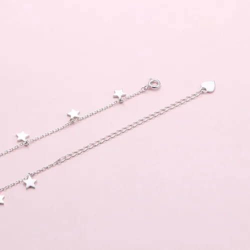 Miniatura 6 de Gargantilla de plata esterlina con colgante de cadena de disco para mujer, 13+3 pulgadas