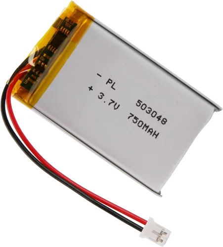 Miniatura 16 de Batería Lipo de 3.7V 1000mAh 102050 Batería recargable de polímero de litio con conector JST PH2.0.000 in para altavoz Bluetooth, GPS, reloj