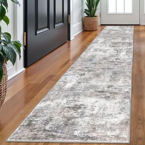 Miniatura 48 de Lansny Alfombra pequeña abstracta de 2 x 3 pies, alfombra de entrada, alfombra lavable para puerta de entrada, alfombra lavable antideslizante