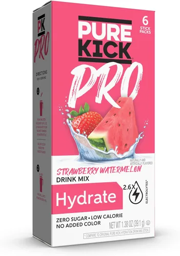 Miniatura 8 de PURE KICK PRO Mezcla para bebida de electrolitos de hidratación, Piña y Coco, Incluye 1 caja con 6 sobres en cada caja