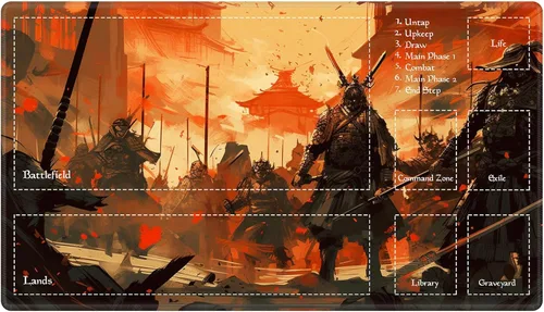 Miniatura 134 de Alfombra de juego con zonas para juego de cartas MTG, alfombras de juego de mesa, alfombras de juego de mesa de Magic, 61x35.5 cm, alfombra de juego