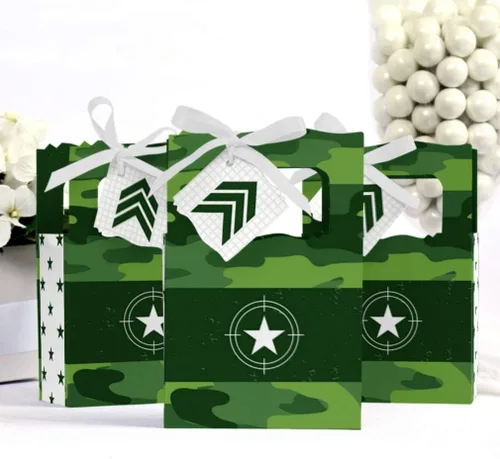 Miniatura 2 de Big Dot of Happiness Camo Hero - Cajas de recuerdo de camuflaje militar del ejército - Juego de 12