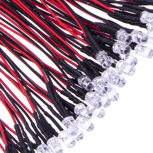 Miniatura 10 de 35 diodos LED morados precableados de 0.197 in, ultrabrillantes, 12 V, resistencia integrada para proyectos de bricolaje, Arduino, Raspberry Pi