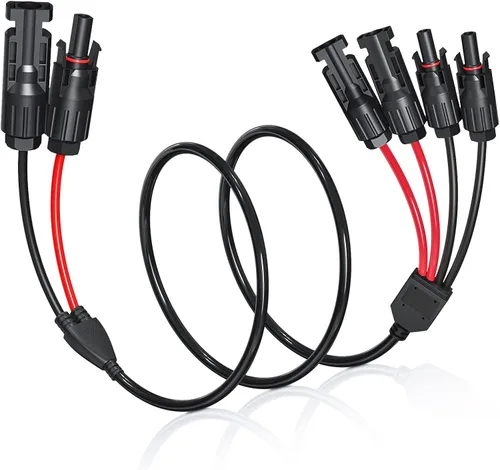 Miniatura 8 de ELECTOP Cable de extensión de conector de panel solar de 3.5 pies, conector de rama Y 2 en 1, adaptador paralelo de conectores de rama, divisor