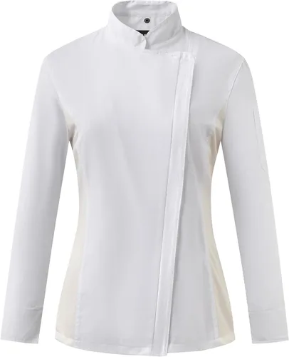 Miniatura 10 de Ubon Chaqueta de Chef para Mujer con Ventilación de Malla Lateral y Cremallera
