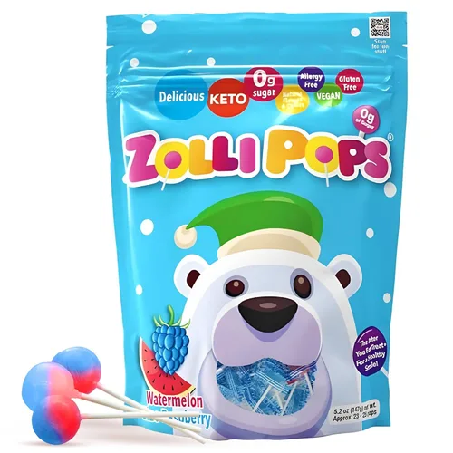 Miniatura 22 de Zollipops Clean Teeth Pops - Caramelos sin azúcar con xilitol, paletas sin colorantes, aptos para dieta keto y diabética, golosinas aprobadas por