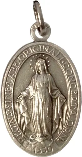 MEDALLA MIRACULOSA - LA ORIGINAL - 100% HECHO EN ITALIA - MEDALLAS DE LOS SANTOS PATRÓN, Metal, No es una piedra preciosa