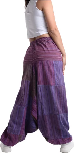 Miniatura 4 de PEACH PEBBLE Pantalones Harem 100% algodón, pantalones bohemios de yoga hippie