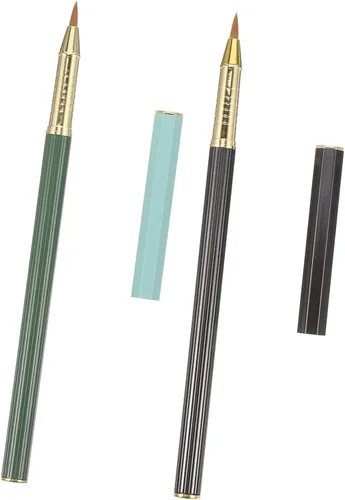 STOBOK Juego de pinceles de caligrafía, bolígrafos de tinta portátiles para caligrafía china, acuarela, pintura, dibujo, escritura con 2 bolígrafos
