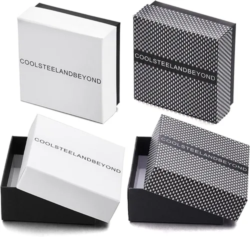 Miniatura 4 de COOLSTEELANDBEYOND Pulsera de cabeza de lobo para hombre de acero trenzado de acero pulido, ajustable