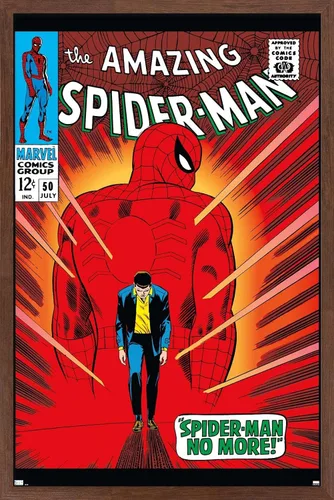 Miniatura 10 de Trends International Marvel Comics Amazing Spider-Man #50 - Póster de pared, 22.4 pulgadas de largo x 14.7 pulgadas, versión enmarcada en madera