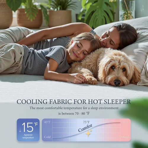Miniatura 8 de Protector de colchón impermeable tamaño Queen, funda de cama de bolsillo elástico profundo, lavable a máquina, suave, transpirable, sin ruido
