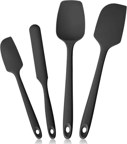 Miniatura 13 de Espátulas resistentes al calor de 315ºC, juego de raspadores de silicona sin costuras para cocina de alta temperatura, apto para alimentos