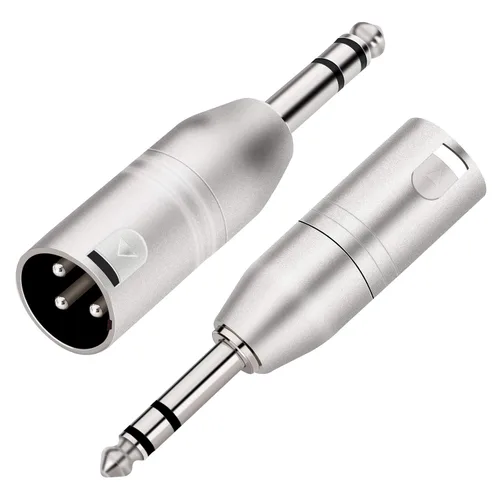 Miniatura 11 de Tisino Adaptador XLR hembra a TRS de 1/4 de pulgada, XLR hembra equilibrada a adaptadores macho de 0.250 in de pulgada - 2 unidades XLRF a 1/4" TRS