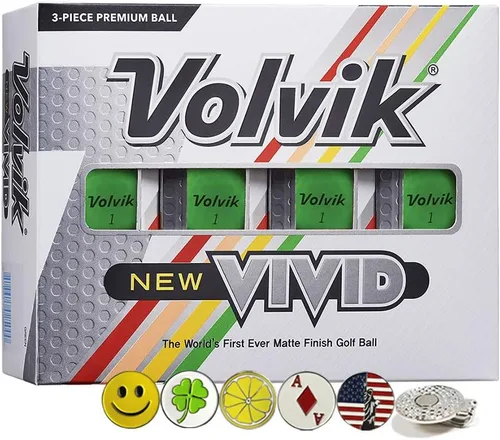 Miniatura 7 de Volvik Paquete de 3 pelotas de golf con acabado mate de alta calidad Vivid