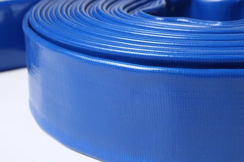 Miniatura 9 de 6" EN X 300' pies de PVC agrícola Lay Flat Discharge Pump Hose con Roscado Camlock Pin Lug