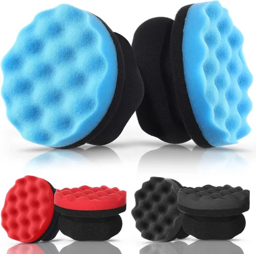 Miniatura 8 de 6 aplicadores de apósito de agarre hexagonal para neumáticos, aplicador de brillo de neumáticos, almohadilla de tocador, esponja de espuma para Negro