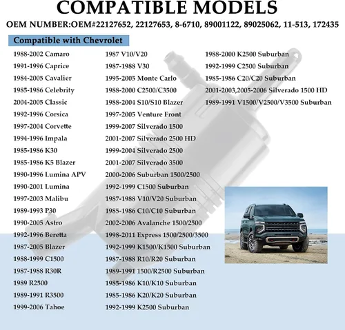 Miniatura 4 de Repuesto de bomba de limpiaparabrisas OEM # 22127652,22127653 con arandela, bomba de limpiaparabrisas compatible con Chevrolet Isuzu GMC Buick