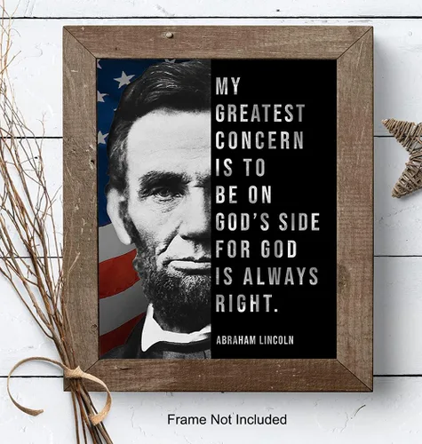 Miniatura 8 de Abe Lincoln - Póster de Abraham Lincoln, 8 x 10 pulgadas, decoración de pared con bandera estadounidense, decoración patriótica, decoración