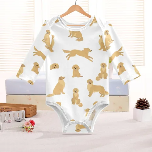 Miniatura 5 de vvfelixl Body de bebé negro Pug blanco manga larga algodón ropa de bebé para niños niñas 0-24 meses
