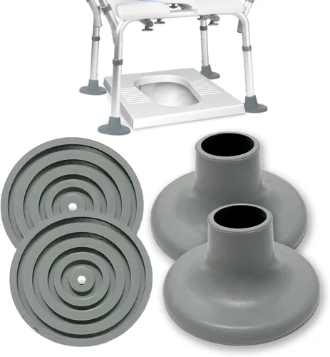 Pies de repuesto de seguridad para silla de inodoro, pies de ventosa de 1-1/8 pulgadas para taburete de ducha, silla de ducha y banco de