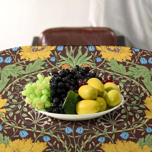 Miniatura 273 de Mantel Floral Retro de Pájaros, Diseño Original Bohemio William Morris Estampado Cubierta de Mesa para Hogar Picnic Fiesta Comedor Cocina William