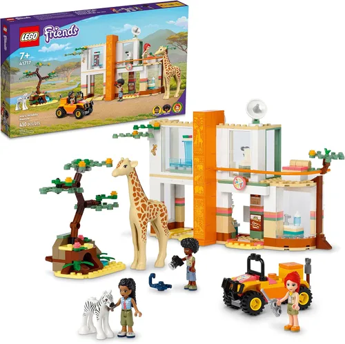 Miniatura 7 de LEGO Friends Mia's Wildlife Rescue Toy 41717 con figuras de animales de safari de cebra y jirafa más 3 mini muñecas, idea de regalo de cumpleaños