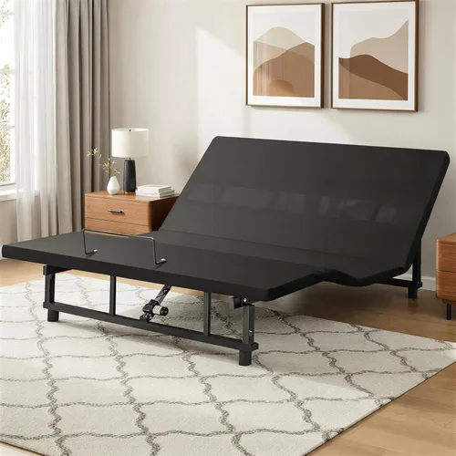 Miniatura 8 de Mixcous Base de cama ajustable de tamaño matrimonial con puertos USB, base de cama eléctrica con control remoto inalámbrico, diseño plegable de 3