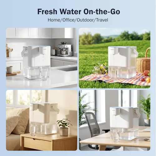 Miniatura 9 de Frizzlife MD40 - Dispensador de filtro de agua eléctrico con 2 filtros, 400 galones, NSF/ANSI 53 & 42 y 372, reduce el plomo, PFAS, jarra de vida