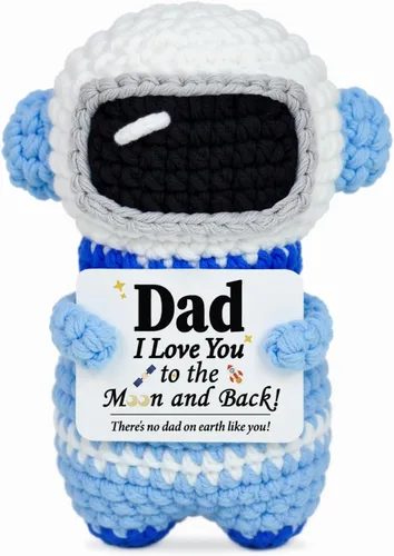 Miniatura 12 de Regalos para él, su novio, novia, To My Love hechos a mano, positivo crochet astronauta, San Valentín, aniversario, día del padre, regalos de Te amo