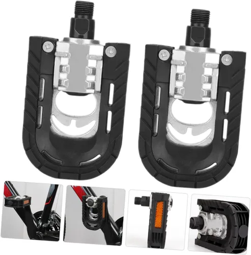 Miniatura 3 de 1 par de pedales plegables Accesorios Pedales de ciclismo planos Accesorios Plataforma Pedales planos Ciclismo Pedal Plano Plegable Pedales MTB