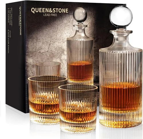 Miniatura 8 de Decantador de whisky de béisbol con tapón de vidrio de 33.8 oz/33.8 fl oz, decantador redondo para whisky, bourbon, brandy, licor y ron para papá