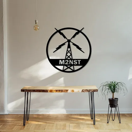 Miniatura 4 de Señal Personalizada de Lujo para Radio de Jamón, Letrero de Identificación Personalizado, Regalo para Operador Aficionado, Letrero de Identificación