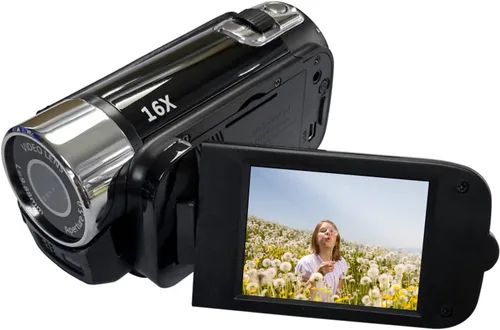 Miniatura 7 de Andoer Cámara de vídeo digital portátil de alta definición 1080P DV 16 MP con pantalla LCD de 2.7 pulgadas, zoom digital de 16x y batería incorporada