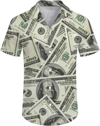 Miniatura 2 de ifamawlea Conjunto de 2 piezas para hombre, camisa hawaiana, pantalones cortos, camisa con botones y pantalones cortos con sombreros de pescador