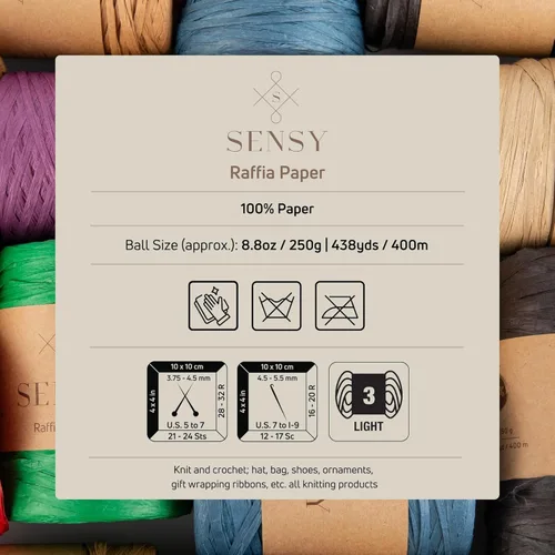 Miniatura 6 de Sensy Premium - Papel de rafia, 438 yardas, cinta de papel (verde)
