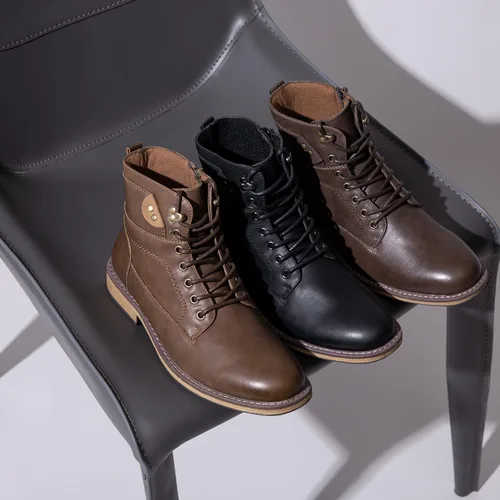Miniatura 6 de Vostey Men's Motorcycle Boots Business Waterproof Ankle Boots Casual Oxford Boots for Men