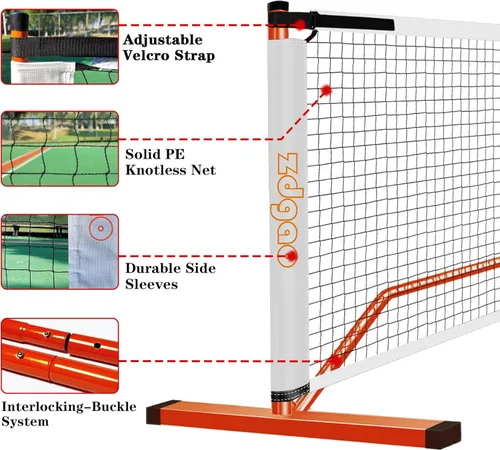 Miniatura 2 de Portable Pickleball Net Set, 22FT Regularion Size Pickle Ball Net with Paddles Set, Outdoor Pickleballs and Carry Bag, Easy Setup for Indoor