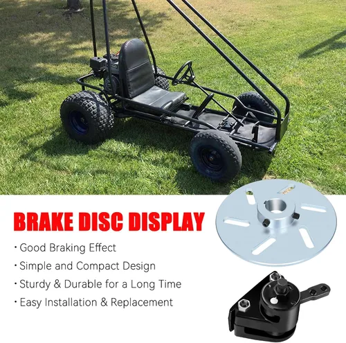 Miniatura 3 de GREHUA Kit de Frenos para Go Kart Compatible con Yerf-Dog Manco 9598 9597 ASW Bristers Airheart MB-1, Pinza de Freno de Disco Mecánica con Soporte