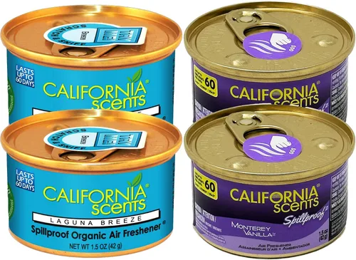 Miniatura 4 de California Scents Ambientador en Lata a Prueba de Derrames en Aromas de Jazmín del Desierto, Vainilla de Monterey y Cerezo Coronado: Mejor Jazmín