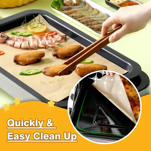Miniatura 3 de Forros para freidora de aire Midea Flexify para puerta francesa, tostadora, horno, freidora de aire, combo de 100 piezas, papel pergamino desechable