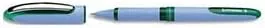 Schneider One Hybrid N - Bolígrafo de punta de aguja híbrida de 0.020 in, barril azul claro, tinta verde, caja de 10 bolígrafos (183504)